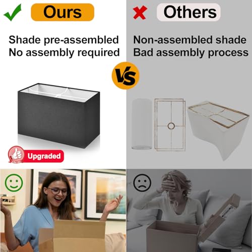 Lynnoland 21" Set of 2 Bedside lamp with USB A+C & AC Outlets, Touch Control 3-Way Dimmable Nightstand Lamps for Bedroom Living Room Office Reading, Black Shade Touch Lamps, 3000K LED Bulbs Included - color: Black Line & Gold