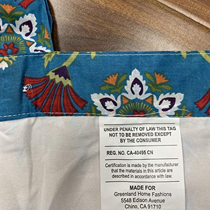 Barefoot Bungalow Thalia Window Valance, Multi Color - color: Tango