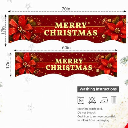 NYZE Christmas Mantel Scarf 60 x 17 Inch Fireplace Mantel Scarf Cover Decoration for Christmas Fireplace Scarf Shelf Top Runner Holiday Winter Home Decor - size: 60 x 17 in, style: Merry Xmas