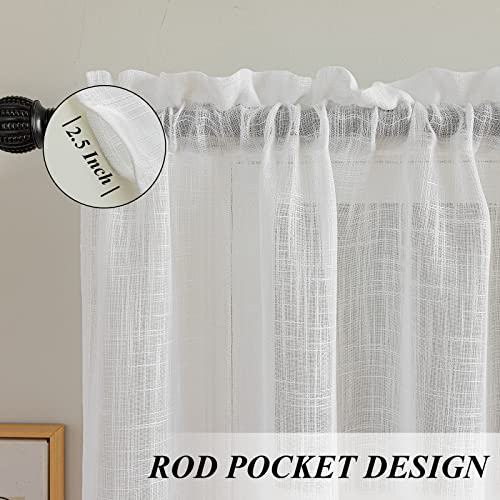 Beda Home Tassel Linen Textured Swag Curtain Valance, White, 52 x 18 in - color: White, size: 52"W x 18"L (Pack of 1)
