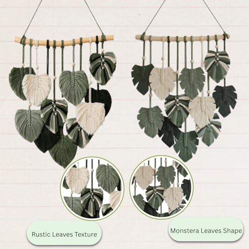 Boho Wall Decor - Large Macrame Wall Hanging - color: Sage Green, Olive Green, Dark Green, White