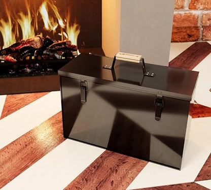 Fire Beauty Galvanized Steel Fire Starter Fireplace Storage Box(Large) - size: Large