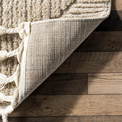 nuLOOM Kerry Beige Geometric Power Loomed Area Rug, 9' x 12' - color: Kerry Beige, size: 9' x 12' (Rectangular)