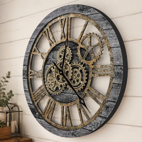 The B-Style Large Wall Clock 24 inch Carbon Gray - color: Carbon Gray, size: 24 inch (60 cm)