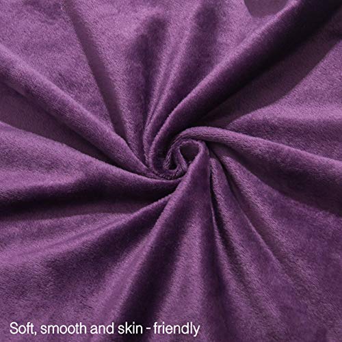 NTBAY Toddler Velvet Pillowcases, Set of 2, Zipper, Purple - color: Purple, size: 18" x 13" (Pack of 2)
