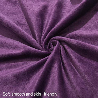 NTBAY Toddler Velvet Pillowcases, Set of 2, Zipper, Purple - color: Purple, size: 18" x 13" (Pack of 2)