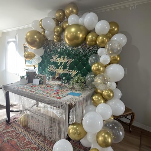 White and Gold Balloons, 60 Packs 12 Inch Metallic Gold Balloons - color: White Gold