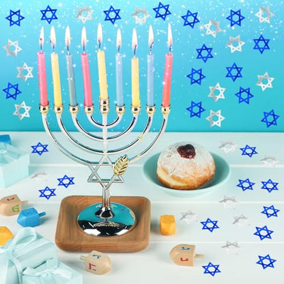 MARFOREVER Star of David Glitter Confetti Hanukkah Party Table Decorations - style: Hanukkah