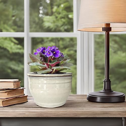 African Violet Pots Self Watering White 6 inch - color: White