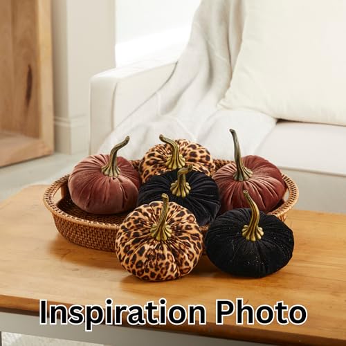 Your Heart's Content Black 6.25 inch Velvet Pumpkin (Black) - color: Black