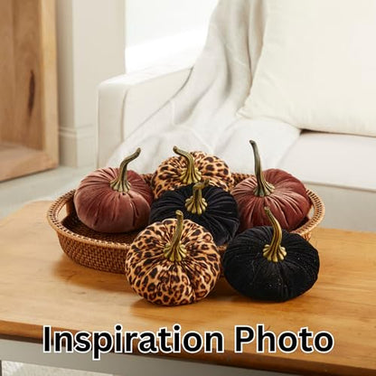 Your Heart's Content Black 6.25 inch Velvet Pumpkin (Black) - color: Black