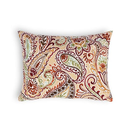 Sherry Kline Paisley Floral Pattern Set of Two 13"X18" Pillows Filled with 100% White Polyester - color: Misty Rose, size: 13"X18", style: Boudoir Pillow