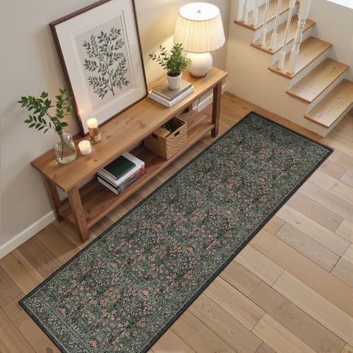 2x6 Runner Rug, Black Rug Washable Kitchen Rugs for Bedroom, Black - color: Black, size: 2' x 6' (Runner)