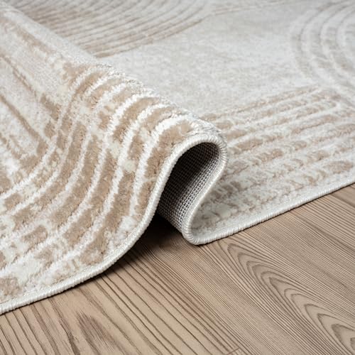 Abani 10x14 Viva Area Rug, Cream Beige Mid Century Modern Arch - size: 10' x 14' (Rectangular)