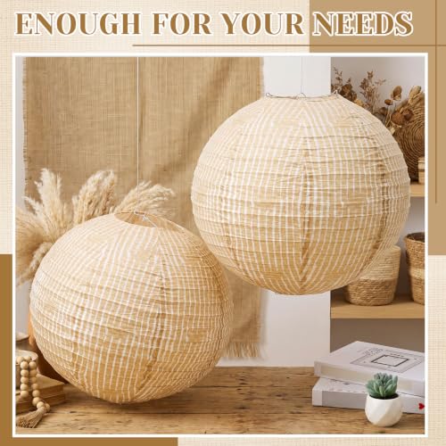 Hortsun 12 Pcs Print Burlap Paper Lanterns Classroom Decor,16 Inch - size: 16 Inch