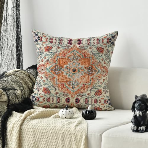 AVOIN colorlife Boho Aesthetic Throw Pillow Cover 18x18 Inch - size: 18" x 18" (Pack of 1)