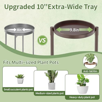 LASZOLA Plant Stand Indoor with 10 Inch Large Metal Tray, 5 Tier Bronze - color: Classic Bronze, size: 5 Tier