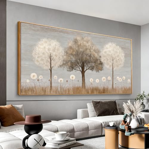 Framed Large Wall Art Decor 29.5"x58" Dandelion Wall Art For Living Room - color: IU1A, size: 58"L x 29.5"W