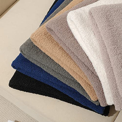 bearberry Knit Throw Blanket 53x71 Beige Super Soft Plush for Couch - color: Beige, size: Throw XL(53″x71″)