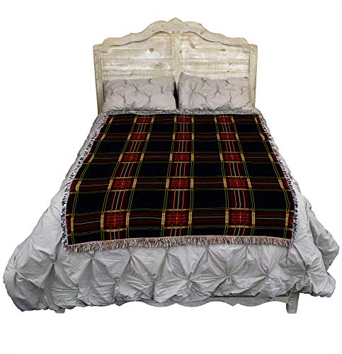 Pure Country Weavers Plaid Blanket Golf - Patterns Gift Tapestry Throw Woven from Cotton - Made in the USA (72x54) - color: Golf