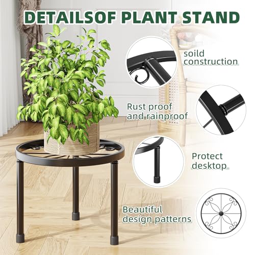 Simple Trending Plant Stand Indoor Outdoor, 5 Pack Metal Plant Shelf