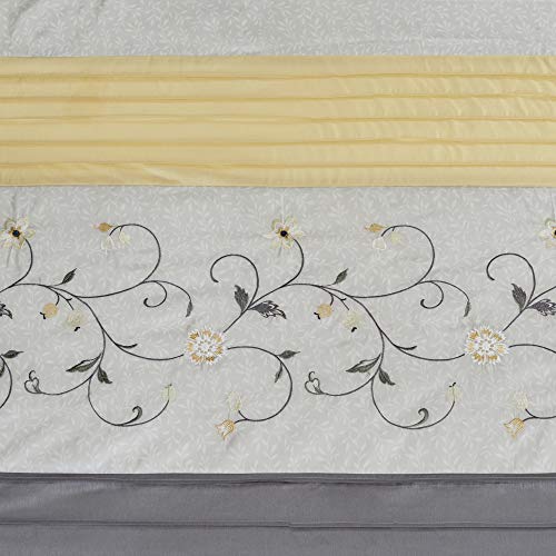 Madison Park Serene Shower Curtain for Bathroom, 72 x 72, Yellow - color: Yellow, size: 72"W x 72"L (Pack of 1)
