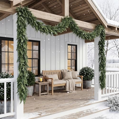 Daynight 6FT Christmas Garland, 1 Pcs Realistic Cedar Garlands - size: 6FT