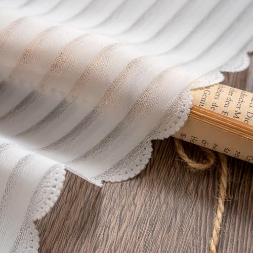 White Gauze Curtains Sheer Self-Adhesive, Translucent Privacy Panel, Fold-Up Portable Curtain No Drill (63" W x 72" L,White,2 Panels) - color: White, size: 63"W x 72"L (Pack of 2)