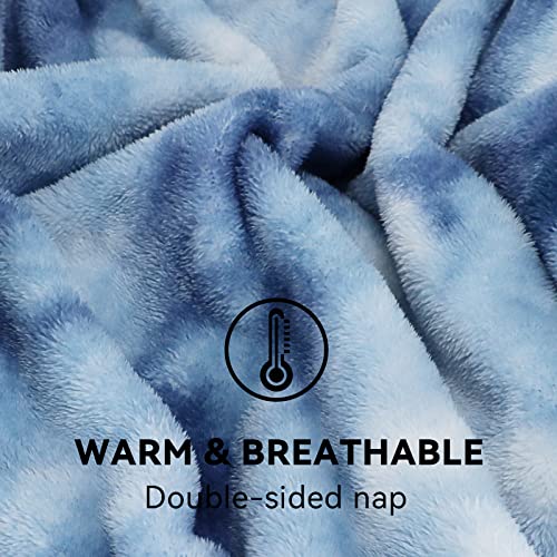 Fleece Throw Blanket Soft Cozy Lightweight Blanket for Bed 50x70 in - color: Gray Tie Dye Blanket, size: Throw Size 50" x 70"(130 x 178 cm)