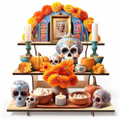 Wooden Tiered Display Stand, 3 Tier Display Table for Vendor Events - color: Natural