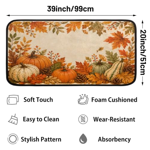 Harvest Kitchen Rug Non-Slip Indoor Carpet Absorbent Welcome Mat - color: B:b-13
