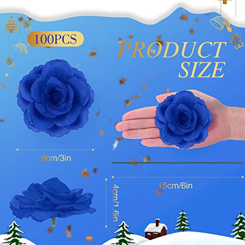 Yunlly 100 Pcs Artificial Flower for Wedding, Blue - color: Blue