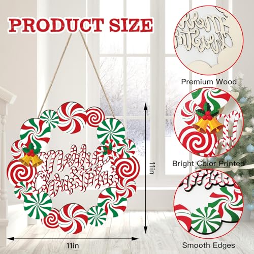 COCHIE Merry Christmas Decorations Xmas Peppermint Candy Cane Welcome Sign - style: XMAS Candy