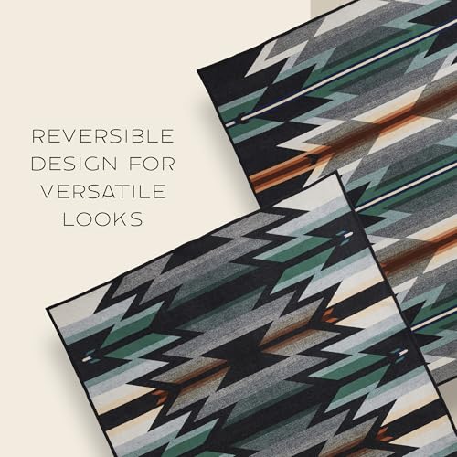 Pendleton Jacquard Unnapped Twin Blanket, 64 x 80 in, Heirloom Virgin Wool - color: Multicolor, size: Twin (64" x 80")