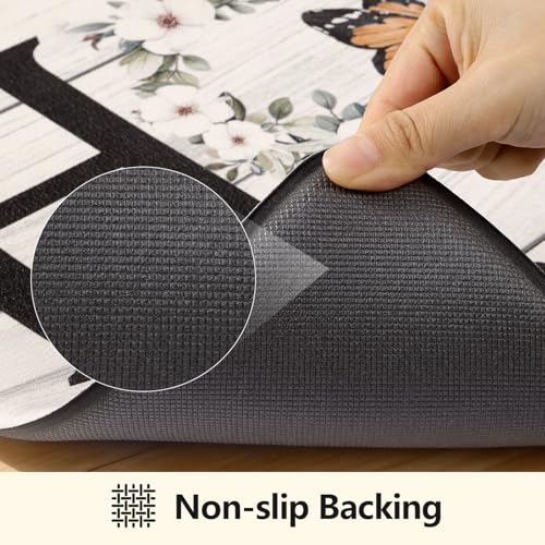 Yamaziot Anti Fatigue Kitchen Rug Set of 3, Non-Slip Cushioned Floor Mats - color: White, size: 17.3"x27"+17.3"x35"+17.3"x 47"