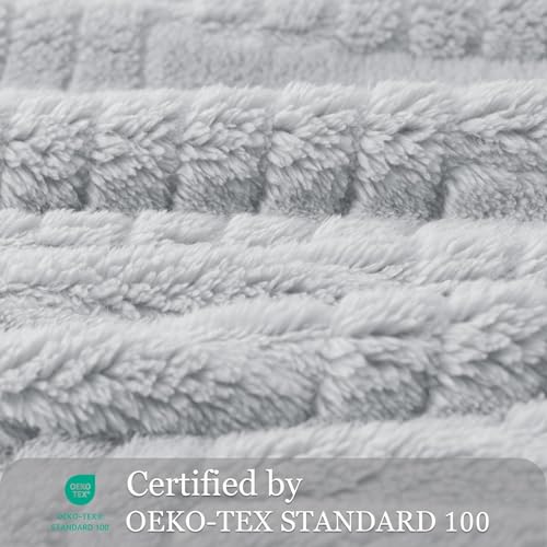 Whale Flotilla Lightweight Fleece Twin Size Blanket for Bed, Light Grey - color: Light Grey, size: Twin(60x80 Inch)