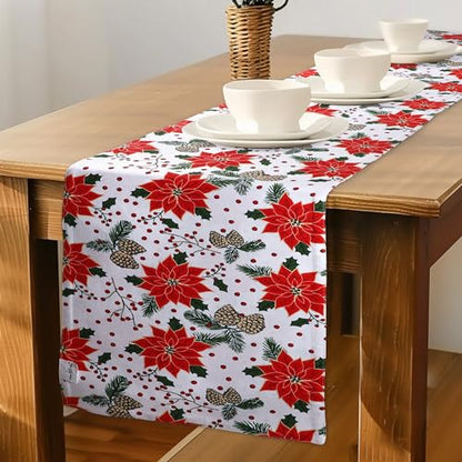 Urban Villa Table Runner Cotton Heavier Quality 14x72 Pine Cone - color: Pinecone Print, size: 14" x 72"