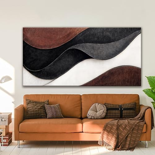 QSQ Large Abstract Black And White Wall Art For Living Room 29 X 58 In - color: KA7C, size: 58"L x 29"W