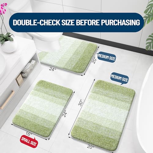 OLANLY Small Bathroom Rugs 24x16, Extra Soft Absorbent Microfiber Bath Rugs - color: Mustard Yellow, size: 24" X 16"