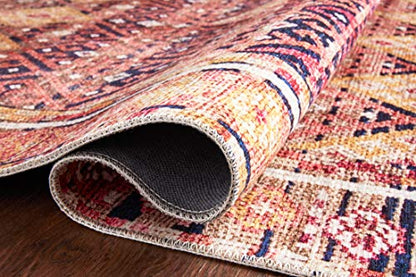 Loloi Layla Magenta/Multi 7'-6" x 9'-6" Area Rug - color: Magenta / Multi, size: 7'6" x 9'6" (Rectangular)