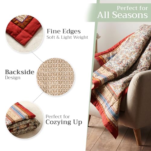 Maison d' Hermine Throw Blanket for Couch Lightweight Soft (60''X80'') - color: 006 - Jaipur, size: 60"x80"