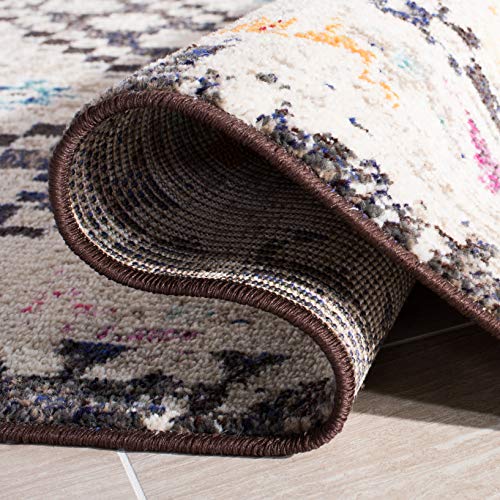 SAFAVIEH Madison Collection Accent Rug - 3' x 5', Black & Yellow, Boho Diamond Distressed Design, Non-Shedding & Easy Care, Ideal for High Traffic Areas in Entryway, Living Room, Bedroom (MAD418Z) - color: Black/Yellow, size: 3' x 5' (Rectangular)