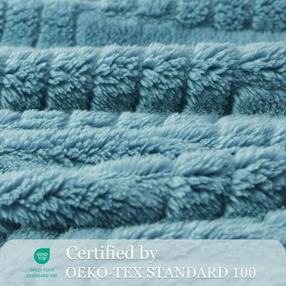 Whale Flotilla Lightweight Fleece Queen Size Blanket for Bed, Slate Blue - color: Slate Blue, size: Queen(90x90 Inch)