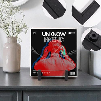 Vinyl Record Holder, 1 Pcs Metel Tabletop Record Display for Album Magazine