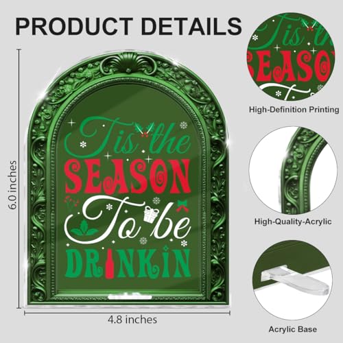 Vintage Framed Christmas Sign Table Decorations - color: SEASON