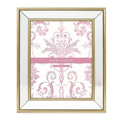 Laura Ashley 8x10 Gold Beveled Mirror Picture Frame Tabletop & Wall Mount - color: Gold, size: 8x10