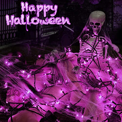 Toodour Purple Halloween Lights, 25ft 100 Count Incandescent String Lights - color: Purple, size: 25ft
