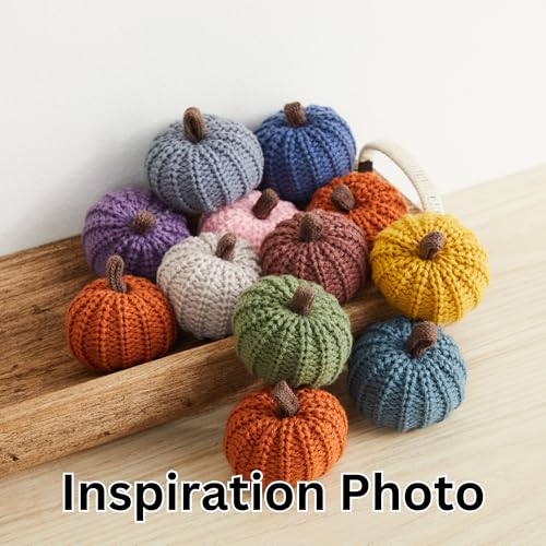 Your Heart's Content Mini Knit Pumpkins Set of 5 (Mini Earth Tone Set) - color: Mini Earth Tone Set