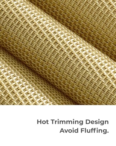 Gold Frame Placemats Set of 4 - Heat Resistant Woven Vinyl - color: C1- Gold Frame, size: Set of 4