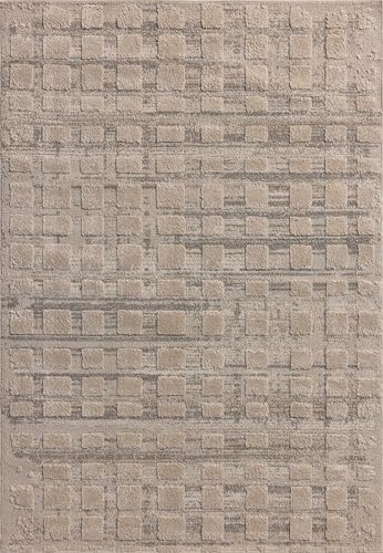 Loloi Amber Lewis Monty Collection MOT-06 Pebble/Beige 4'-0" x 6'-0", .50" Pile Height, Accent Rug - color: Pebble / Beige, size: 4' x 6' (Rectangular)